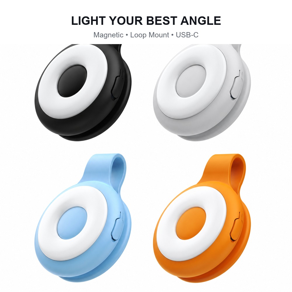 Photography Lighting Lamp - ไฟเซลฟี่ LED แบบพกพาพร้อมคลิปแม่เหล็ก 5 ระดับแสง แสงวอร์มไลท์และคูลไลท์
