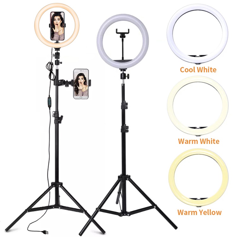 Photography Lighting Tent - ไฟวงแหวน LED ขนาด 6/10/12 นิ้ว ปรับความสว่างได้