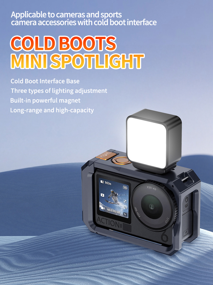 Photography Lighting Continuous - ไฟวิดีโอ LED ขนาดเล็กแบบแม่เหล็ก, ไฟเสริมแบบชาร์จได้ 3 สี