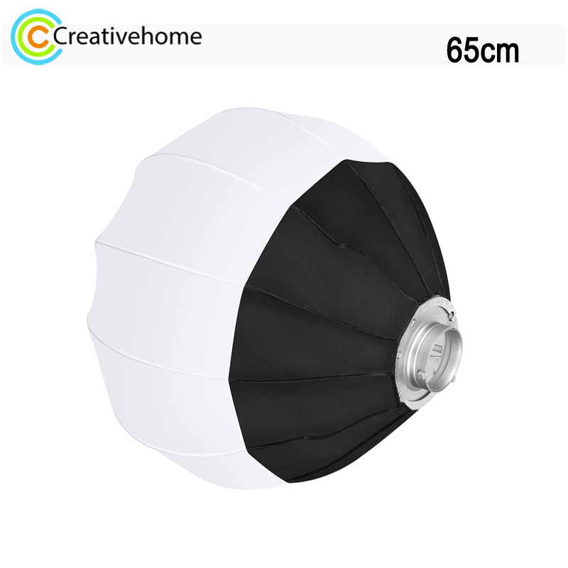 Photography Lighting Flash - Puluz แผ่นกระจายแสงแสงแฟลชทรงกลมแบบโคมไฟพับได้65ซม. ฝาครอบตัวกระจายแสงพร้อมที่ยึดชุดไฟตัดหมอกถ่ายภาพสด