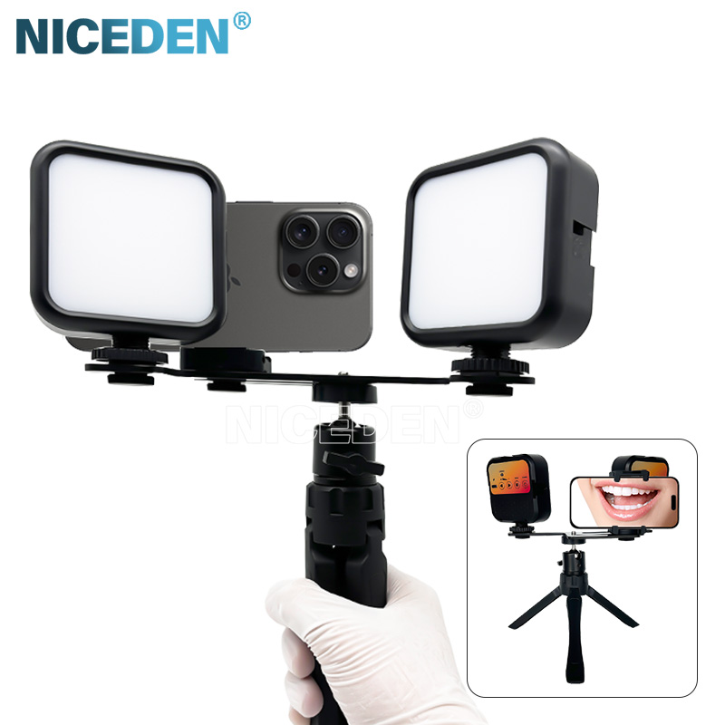 Photography Lighting Flash - อุปกรณ์ถ่ายภาพแบบพกพา Niceden Dental ไฟฉายแบบมือถือสำหรับการอุดฟัน ปรับความสว่างได้สำหรับทันตแพทย์