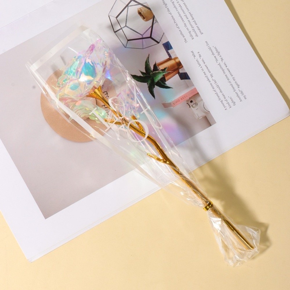 Photography Lighting Simulator Free - ดอกกุหลาบสีทองเรืองแสง พร้อมไฟ LED อุปกรณ์ถ่ายภาพหลากสี ช่อกุหลาบจำลอง ของขวัญวันแม่