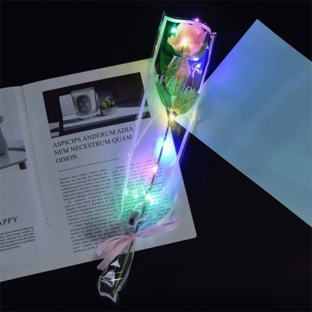 Photography Lighting Simulator Free - ดอกกุหลาบประดิษฐ์เรืองแสง ไฟ LED สีสันสดใส ช่อดอกกุหลาบจำลอง อุปกรณ์ประกอบฉากถ่ายภาพ