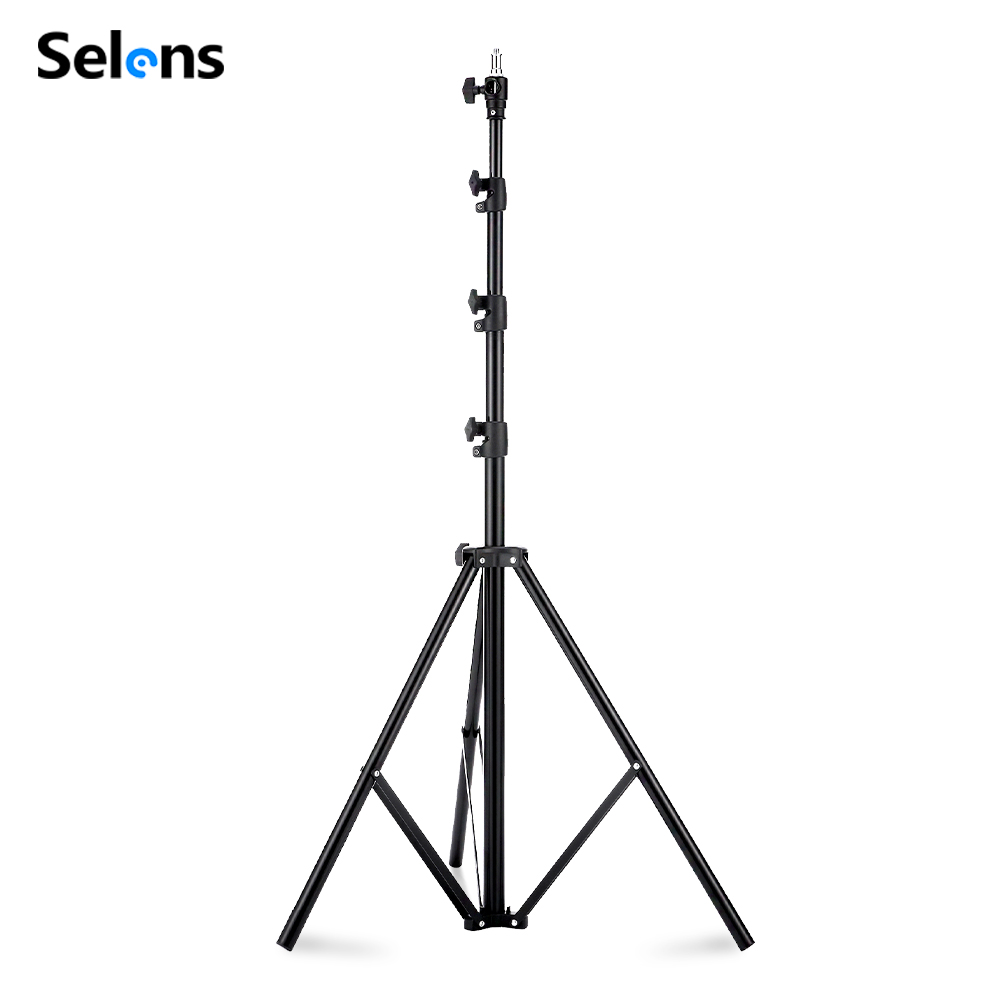 Photography Lighting Flash - ขาตั้งไฟแบบเบาะลม Selens ขนาด 2.2~3.95 เมตร ขาตั้งอลูมิเนียมอัลลอยด์สำหรับสตูดิโอถ่ายภาพ