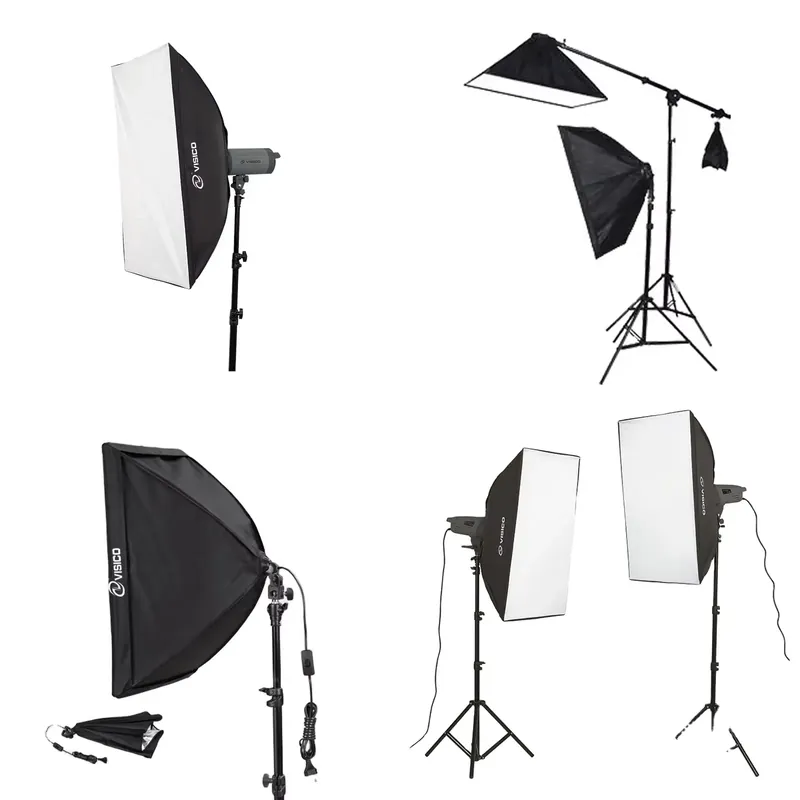 Photography Of Lighting - สตูดิโอถ่ายภาพแบบพกพาคุณภาพสูง ไฟสปีดไลท์ ซอฟต์บ็อกซ์สีดำ ขาตั้งไฟ ซอฟต์บ็อกซ์สำหรับถ่ายภาพ