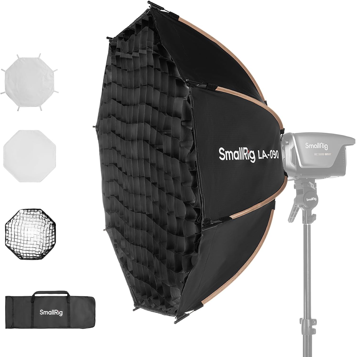 Photography Lighting Flash - ชุดไฟถ่ายภาพซอฟต์บ็อกซ์ทรงแปดเหลี่ยมขนาด 35 นิ้ว พร้อมข้อต่อโบเวนส์ ระบบปลดเร็ว อุปกรณ์ปรับแสงแบบพกพาสำหรับไฟ