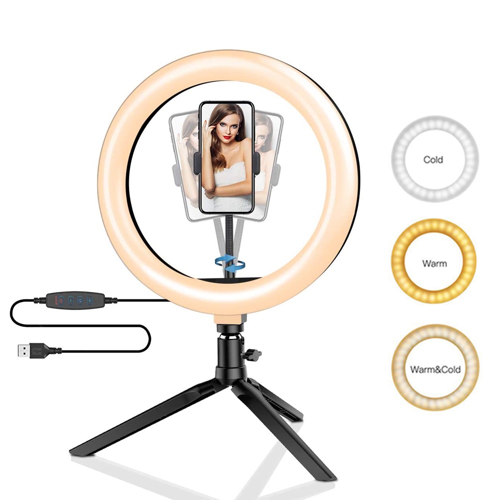 Photography Lighting Circle - 26 ซม.10 นิ้ว LED แหวน Selfie
