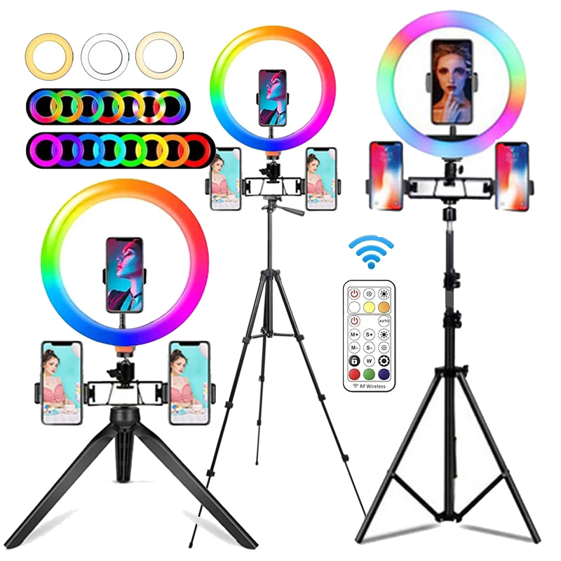 Photography Lighting Circle - ไฟวงแหวน RGB ขนาด 10 นิ้ว พร้อมรีโมท
