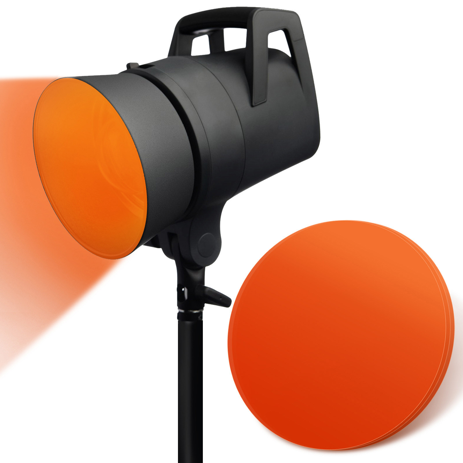 Photography Lighting Material - แผ่นฟิล์มสีส้มสำหรับแสงถ่ายภาพ 5 ชิ้น วัสดุ PET ที่ยืดหยุ่น