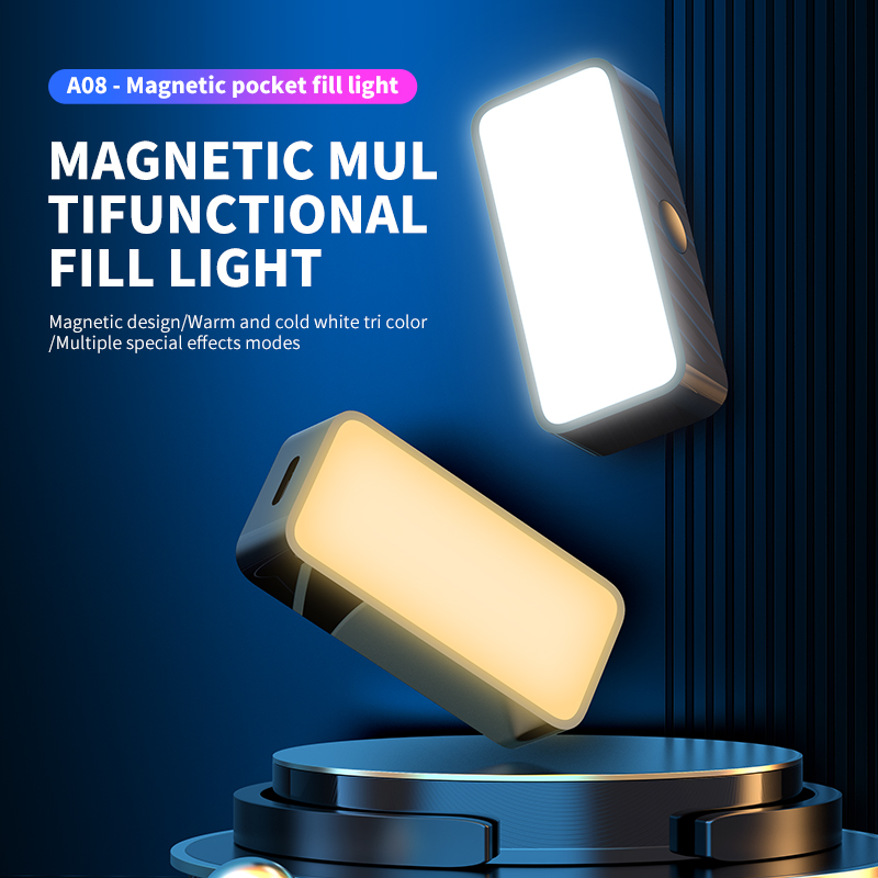 Photography Lighting Diagram - แม่เหล็กแบบพกพา Mini Selfie เติมแสงปรับแสงแบบพกพา LED Video
