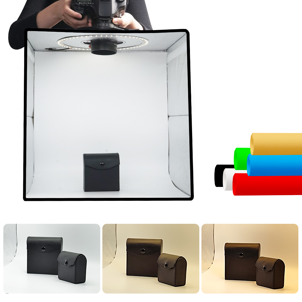 Photography Lighting Tent - กล่องไฟถ่ายภาพแบบปรับความสว่างได้ Lightdow ชุดไฟสตูดิโอถ่ายภาพแบบพกพาพร้อมไฟ LED 120 ดวง