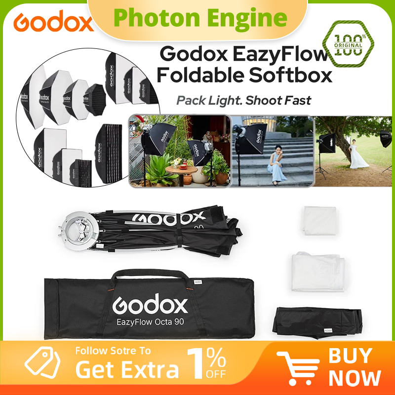 Photography Lighting Flash - ซอฟต์บ็อกซ์พับได้ Godox EazyFlow series แบบ Bowens