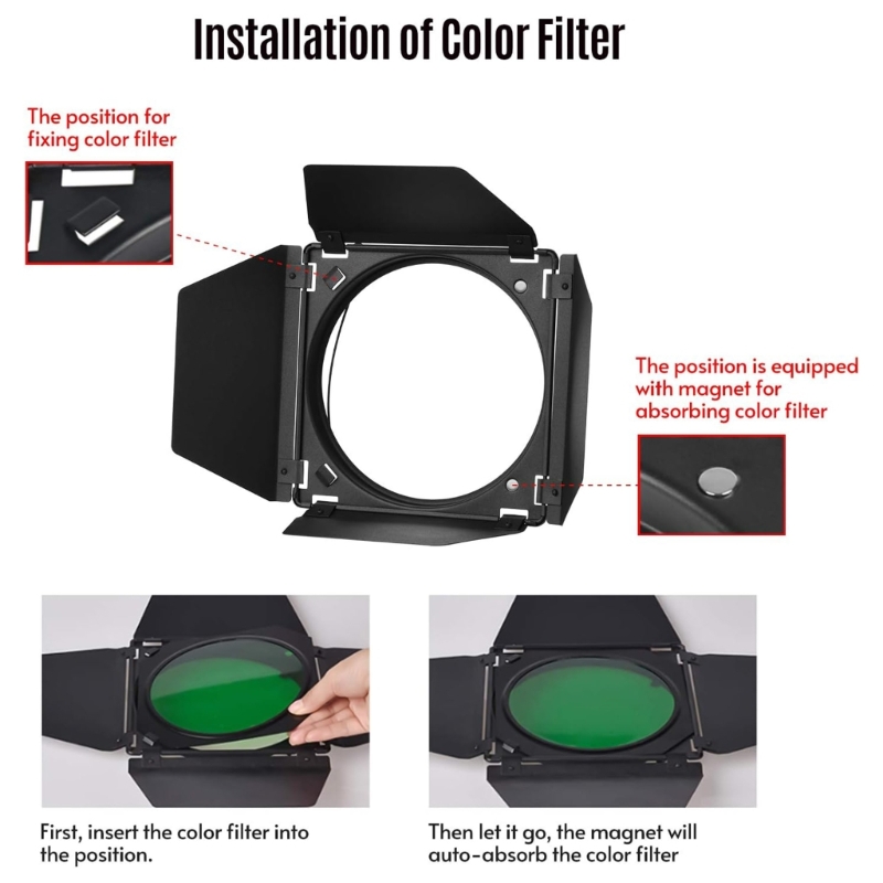 Barn ประตู + กริดรังผึ้ง + 4 ส - Honeycomb Grid Filter บทวิจารณ์และราคา