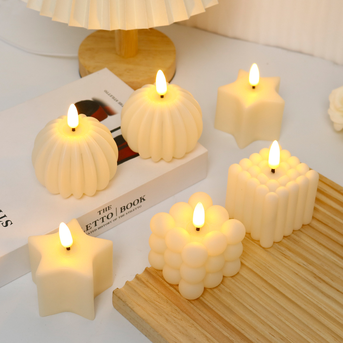 เทียน LED รูปทรงลูกบาศก์ สำหรั - Photography Of Lighting บทวิจารณ์และราคา