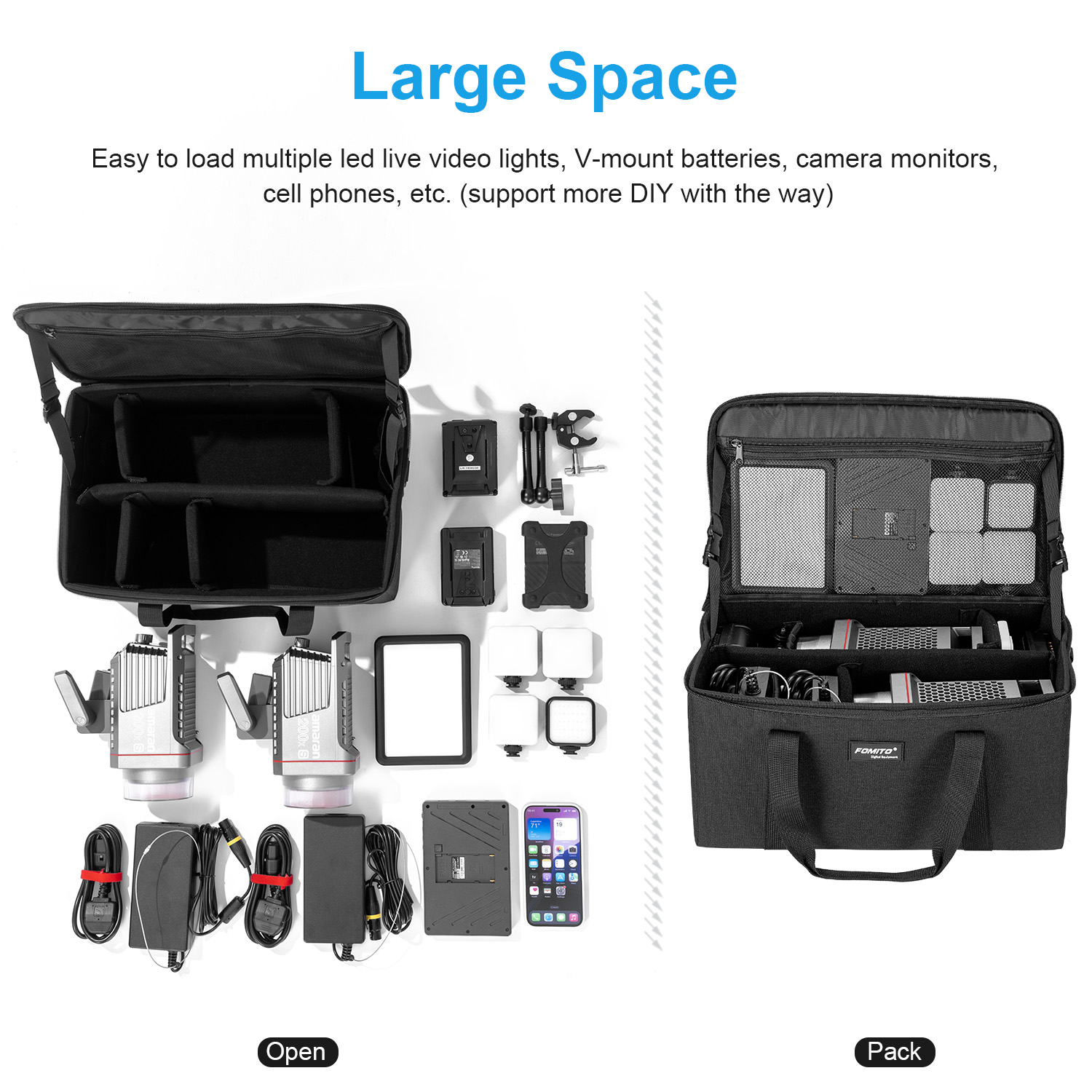 กระเป๋ากล้อง FOMITO กระเป๋าสะพ - Photography Lighting Equipment Bags บทวิจารณ์และราคา