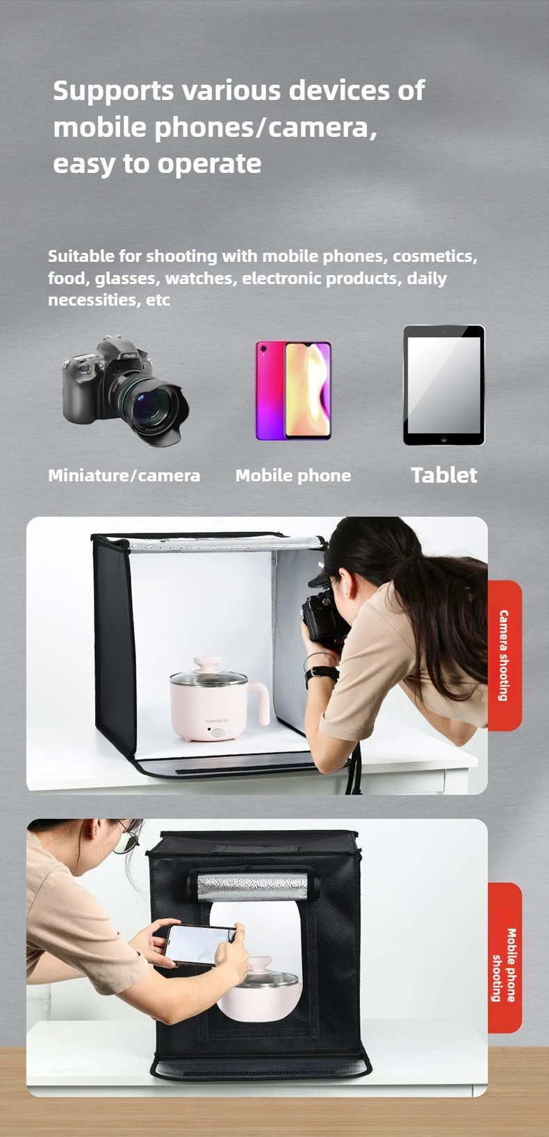 40 ซม.การถ่ายภาพ LED สตูดิโอไล - Photography Lighting Tent บทวิจารณ์และราคา