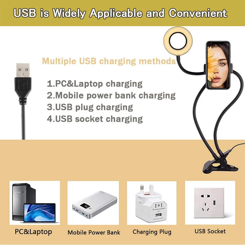 Universal Selfie Ring Light พร - Photography Lighting Circle บทวิจารณ์และราคา