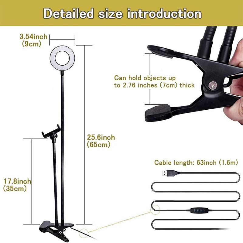 Universal Selfie Ring Light พร - Photography Lighting Circle บทวิจารณ์และราคา