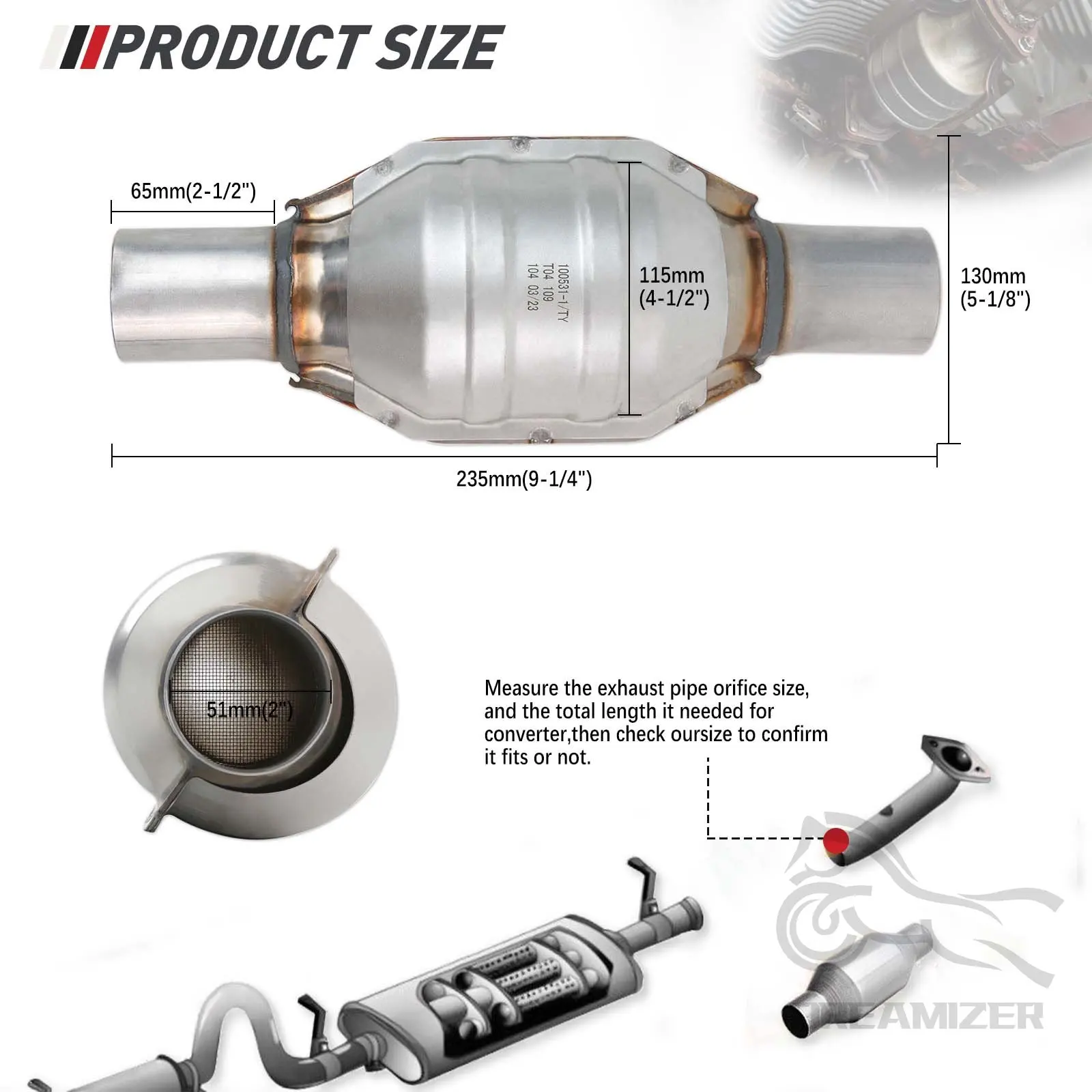 3-Way Catalytic Converter โลหะ - Honeycomb Grid Filter บทวิจารณ์และราคา