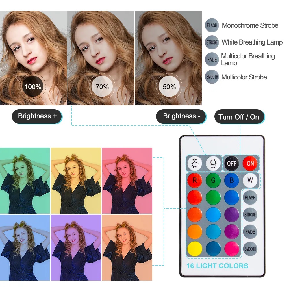 ไฟวงแหวน RGB ขนาด 10 นิ้ว พร้อ - Photography Lighting Circle บทวิจารณ์และราคา