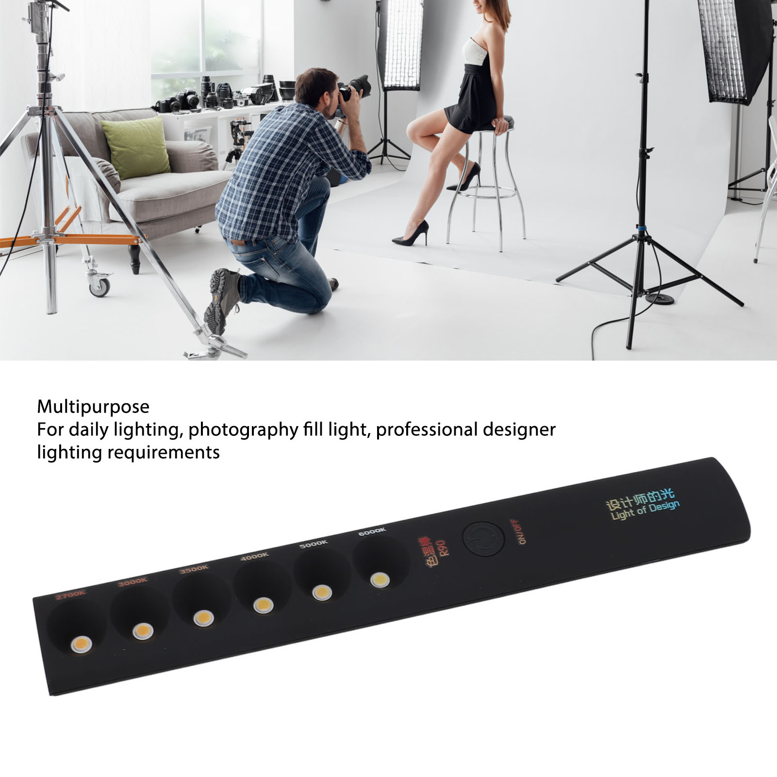 ไฟวิดีโอแบบแท่ง พกพาสะดวก ปรับ - Photography Lighting Lamp บทวิจารณ์และราคา