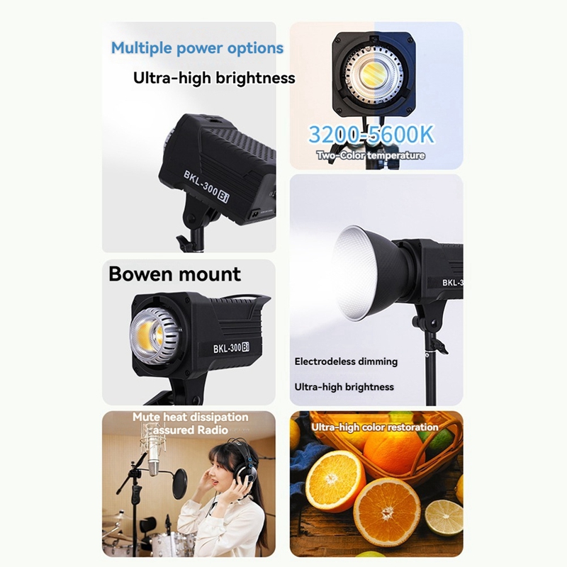 ไฟวิดีโอ LED แบบไบ 300W, ไฟ LE - Photography Of Lighting บทวิจารณ์และราคา