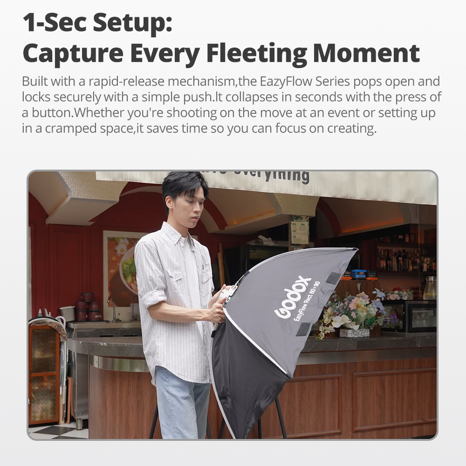ซอฟต์บ็อกซ์พับได้ Godox EazyFl - Photography Lighting Flash บทวิจารณ์และราคา