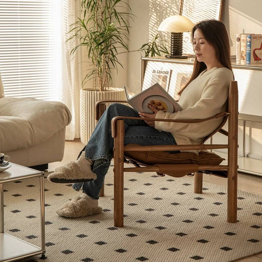 เก้าอี้พักผ่อนไม้เนื้อแข็งสไตล - Photography Lighting At Home บทวิจารณ์และราคา